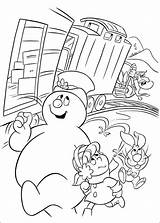 Frosty Kleurplaten Sneeuwpop Neve Kleurplaat Boneco Professeur Neige Bonhomme Sneeuwman Printen Animaatjes Malvorlage Pupazzo Coloriez Stemmen Stimmen sketch template