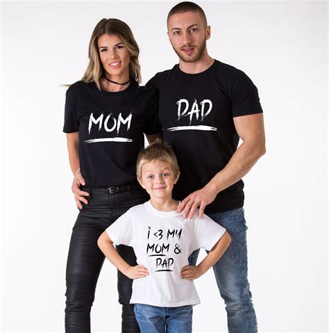 matching mom dad kid shirts mom dad