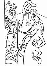 Coloring Randal Gang Boggs Mike Looking Monsters Inc sketch template