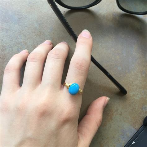 cerulean blue ring medium oval blue ring  sparklebysharon