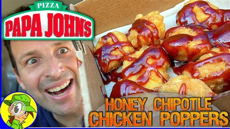 papa john s® honey chipotle chicken poppers food review 🍕🍗💥 youtube