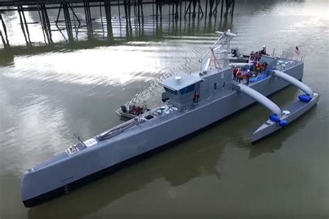 navys  hunting drone ships  hit  open ocean defense forces
