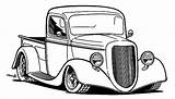 Coloring Rod Hot Cars Car Drawing Drawings Pages Cool Truck Color Trucks Pick Rods Old Classic Vintage Kids Pencil Pickup sketch template