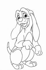 Hound Lis Rouky Kolorowanki Rox Disney Dzieci Coloriage Huckleberry sketch template