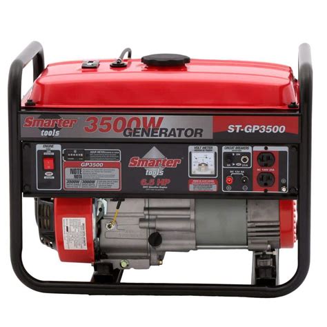 smarter tools  watt gasoline powered portable generator stgp   home depot