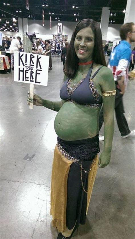 Green Pregnant Woman Cosplays As One Of The Many