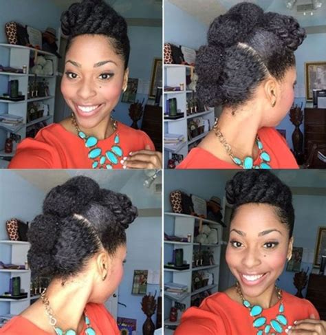 Cute Protective Mohawk Updo For Natural Hair Thick Natural Hair