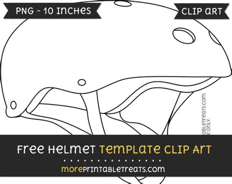 helmet template clipart
