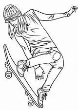 Skateboard Skateboarding Skater Sullo Deskorolce Skate Stampare Jazda Kolorowanka Ragazze Ragazza Marvelous Drukuj sketch template