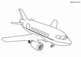 Flugzeug Passagierflugzeug Malvorlage Flugzeuge sketch template