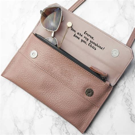 personalised leather clutch bag   letteroom notonthehighstreetcom
