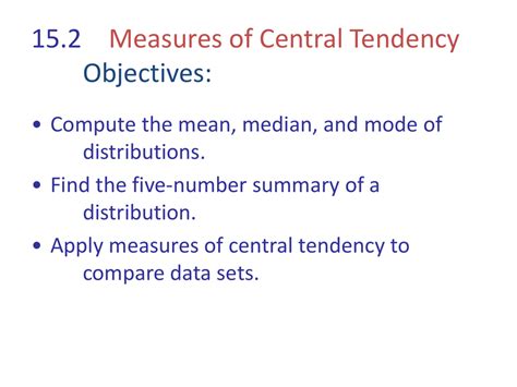 measures  central tendency