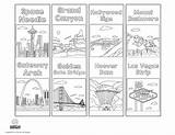 Landmark Worksheets Usa Color Bookmark sketch template