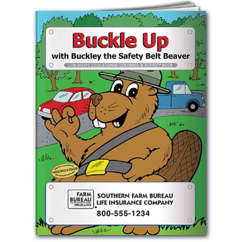 buckley the beaver buckle up safety coloring book