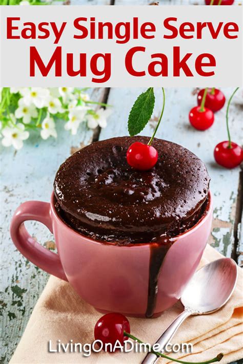 quick  easy single serve mug cake recipe living   dime