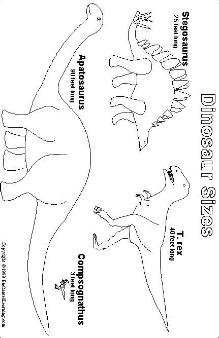dinosaur sizes printout zoomdinosaurscom dinosaur quilt dinosaur crafts dinosaur coloring