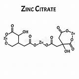 Zinc Chemical Citrate Molecular Formel Hintergrund Molekulare Chemische Zink Isolierten Grafiken Vektorillustration Vektor Isoliertem Infografiken sketch template