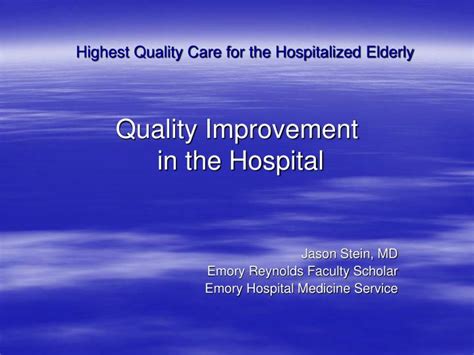quality improvement   hospital powerpoint