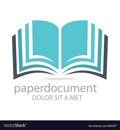 logo book document lesson studies dictionary icon vector image
