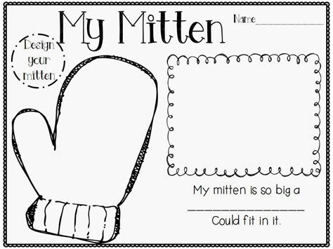printable  mitten activities printable templates