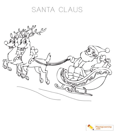 santa claus sleigh coloring page   santa claus sleigh coloring page