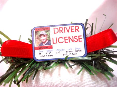 driver license christmas gift ornament personalized sample etsy