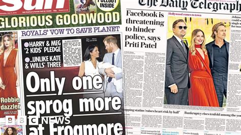 newspaper headlines harrys  kids pledge  facebook   warning
