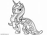 Alicorn Coloring Pages Pony Little Cadence Princess Printable Kids Color Adults sketch template