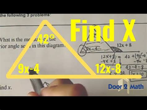 exterior angle theorem geometry find    figures