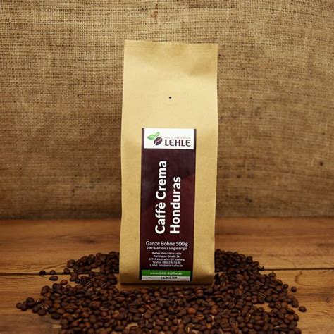 caffe crema honduras   arabica kaffee manufaktur lehle