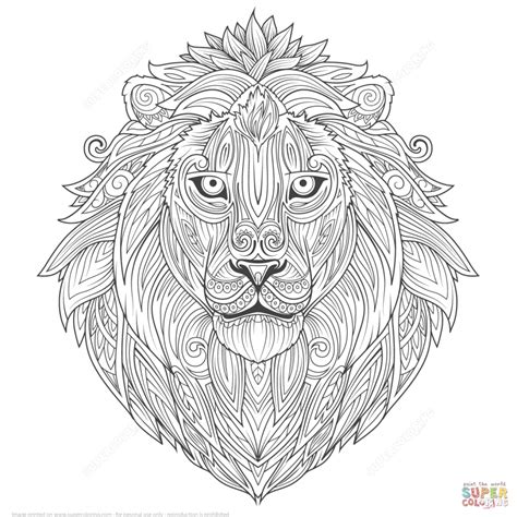 lion coloring pages  adults  print