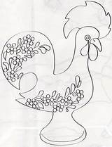 Galo Portuguese Barcelos Portugal Rooster Crafts Patterns Mosaic Cultural Kids Vitrail Stained Cardinal Arte Culture Glass Do Para Coloring Drawing sketch template