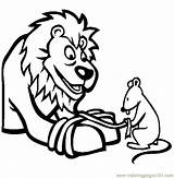 Lion Mouse Clipart Coloring Fables Pages Aesop Colouring Printable Online Color Activities Others Thecolor Them Preschool Library Kindergarten Kids Animals sketch template