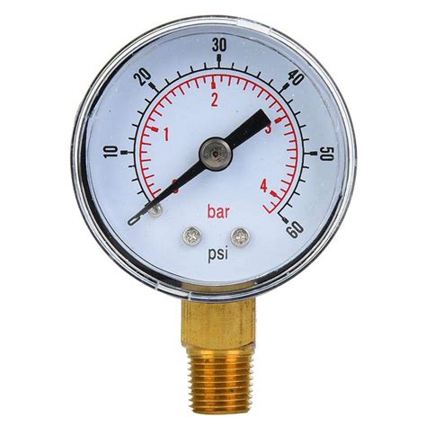 bspt mechanical pressure gauge manometer  air oil water  psi bar amazonco