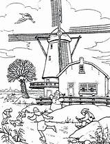 Windmill Coloring Pages Farm Getcolorings Pa Getdrawings Printable sketch template
