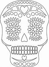 Skull Coloring Sugar Pages Dead Dia Muertos Los Skulls Candy Book Printable Tattoo Clipart Digital Use These Nail Para Colorear sketch template