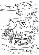 Piratenschiff Malvorlage Piraten Pirat Malvorlagen Pirati Kinderbilder Mewarnai Laut Pirata Seite Kapal öffnen Großformat Halaman Pirates sketch template