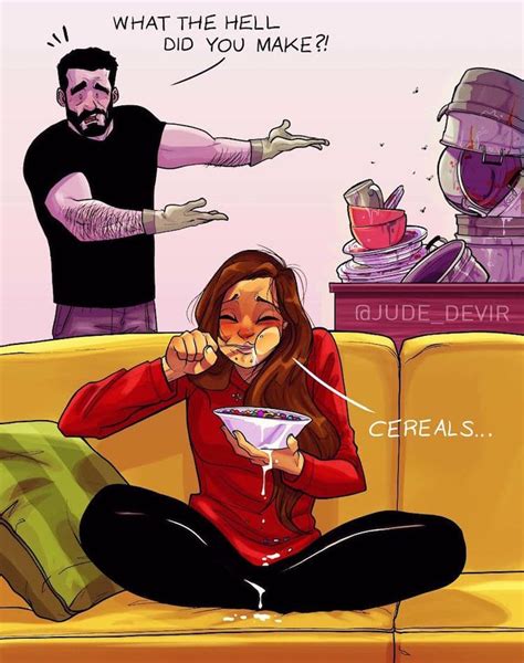relationship comics depict married life through illustration