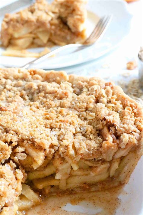 Food Recipe Apple Crumb Pie Recipe From Scratch