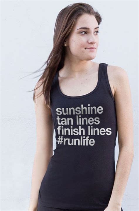summer fitted athletic tanks available at gone for a run sunshine