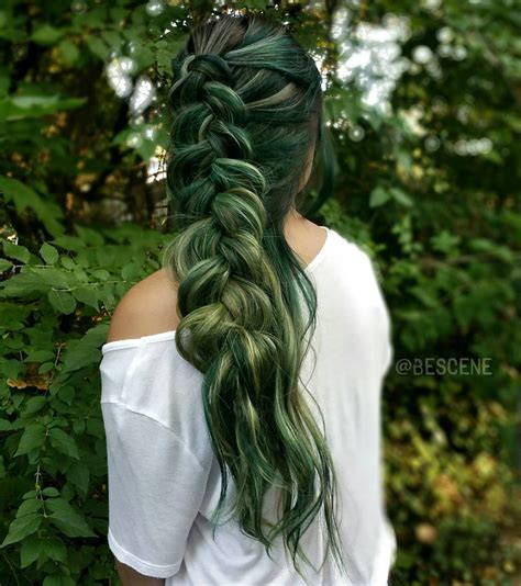 green hair color ideas    haircuts hairstyles  hair colors