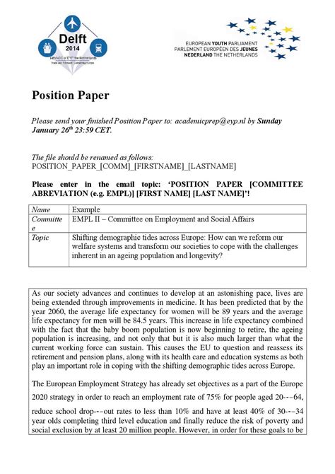 position paper private school