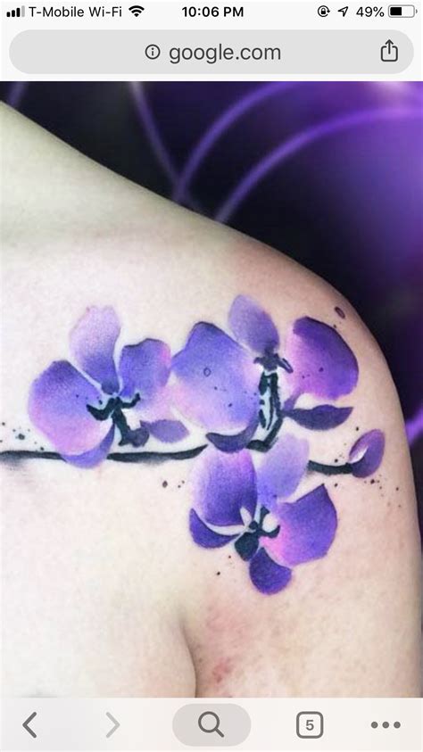 purple orchid tattoo purple orchid tattoo orchid tattoo trendy tattoos