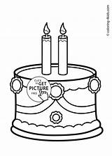 Birthday Coloring Cake Pages Candle Years Kids Party Clipart Candles Printable Color Getcolorings Pag Getdrawings sketch template