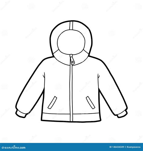 coloring book jacket stock vector illustration  coat