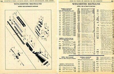 pg print ad  winchester model  automatic shotgun parts list ebay