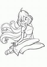 Winx Bloom Coloring Pages sketch template