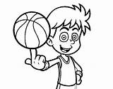 Basketball Player Coloring Junior Coloringcrew sketch template