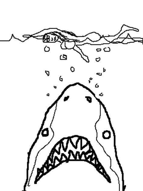shark jaw drawing at free for personal