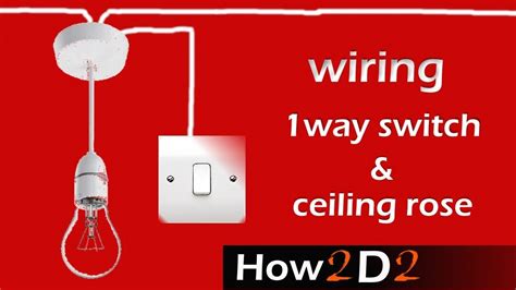 lighting circuit ceiling rose   switch wiring connection youtube